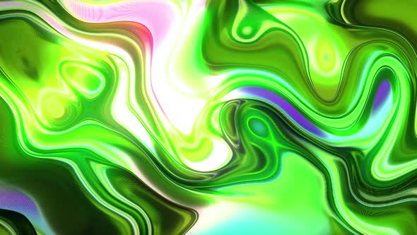 Abstract Green Color Silk Satin Texture Liquid Background