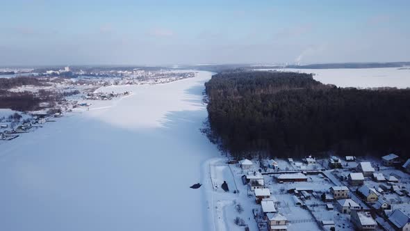 Winter Landscape On The Bank Of The River Western Dvina 