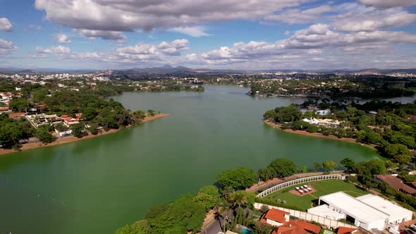 Pampulha lake at downtown Belo Horizonte Minas Gerais Brazil