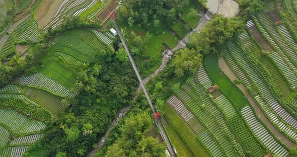 mangunsuko bridge or Jokowi bridge. infrastructure building videos. Suspension bridge