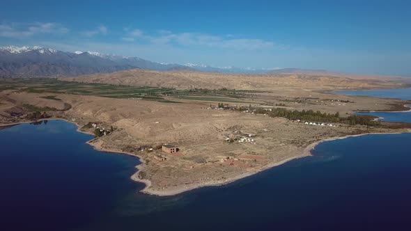 Mountains And Lake Issyk Kul In Kyrgyzstan