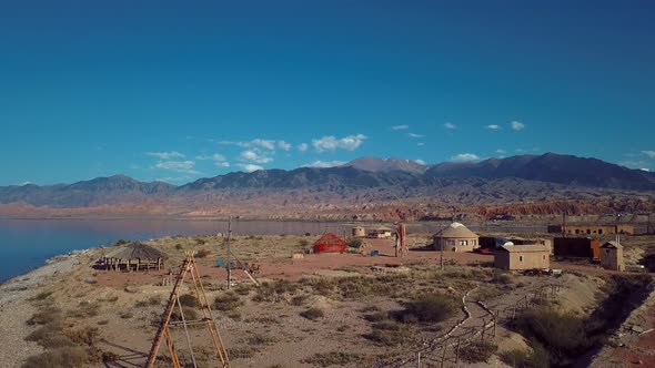 Yurts In Traditional Kyrgyz Style, Issyk Kul Lake