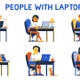 People Work With Laptop  Remotely - VideoHive Item for Sale