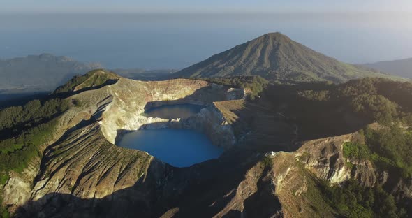 Kelimutu Volcano Crater Lake in Indonesia