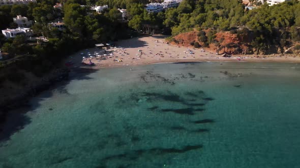 Cala Llenya beach in Ibzia, Spain