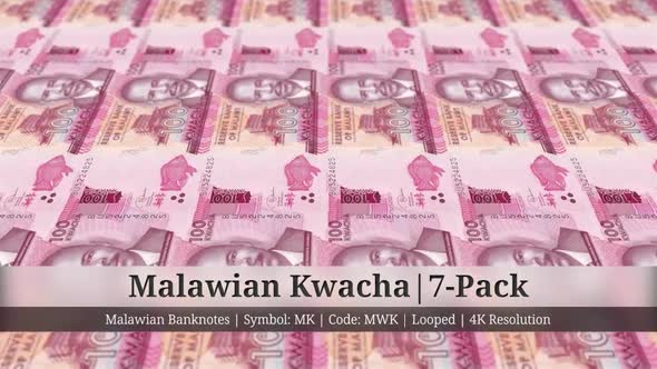 Malawian Kwacha | Malawi Currency - 7 Pack | 4K Resolution | Looped