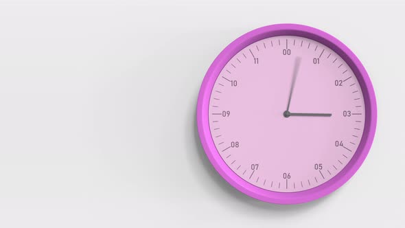 Pink Wall Clock in the Office