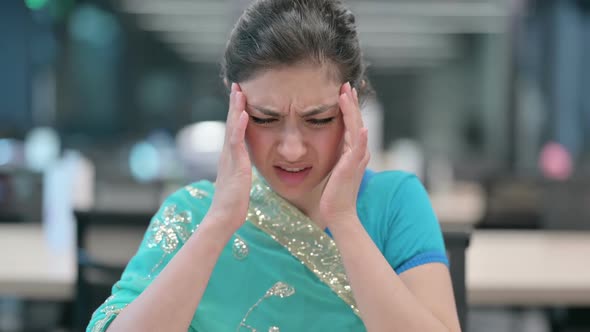 Young Indian Woman having Headache