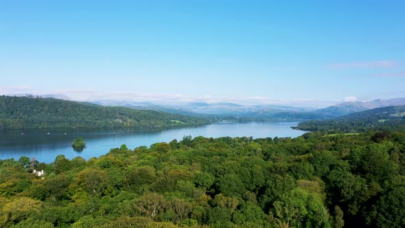 Windermere Lake District Aerial Drone Sc03