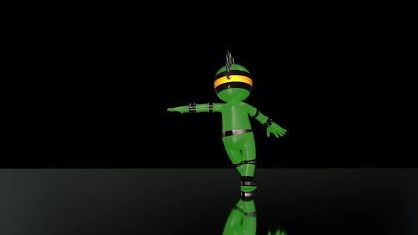 Green Punk Bubble Dancer Long Loop alt