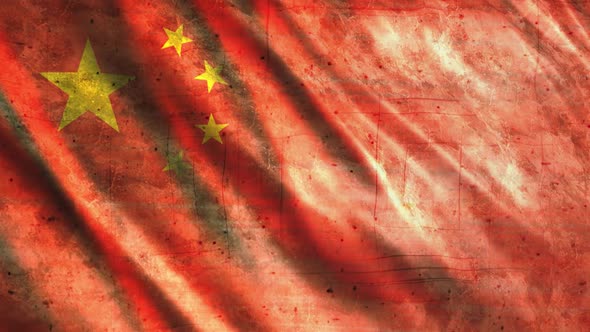 China Flag Grunge alt