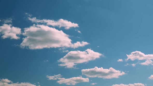 Clouds Flying on Blue Sky