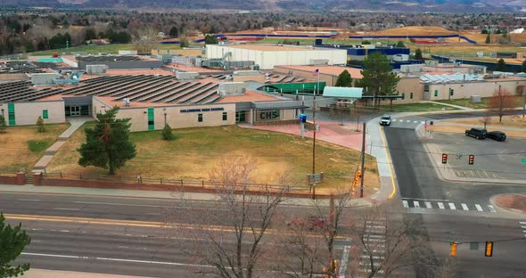 Columbine High School in Colorado drone shoting up.