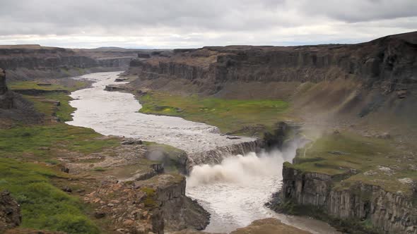 Hafragilsfoss Waterfall in Iceland