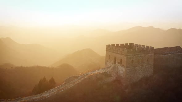 Aerial of the Great Wall of China