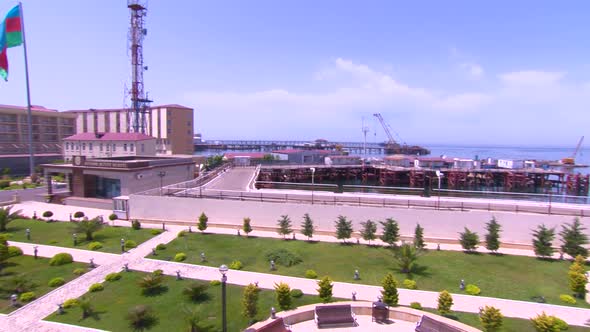 Baku oil rocks - The city on the caspian sea Platforms