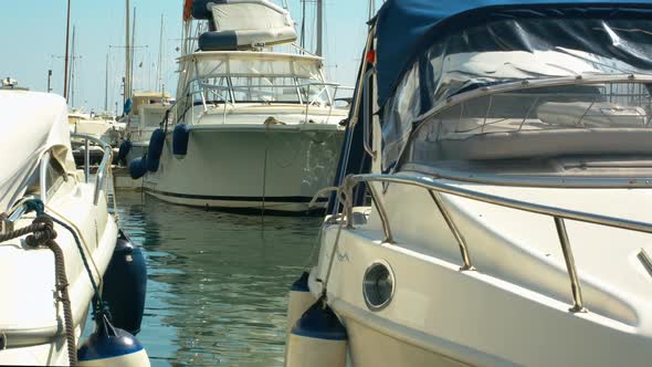 Cove With Boats And Yachts