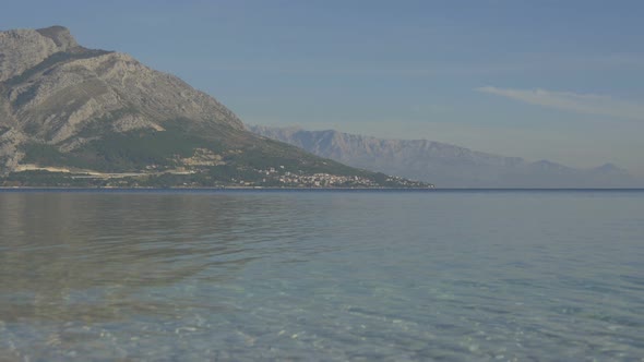 Landscape with the sea and the mountains