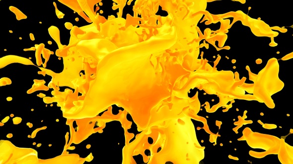 Pouring Mango Juice Splash alt