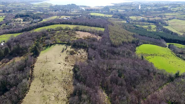Aerial View of Bonny Glen in Frosses in County Donegal  Ireland