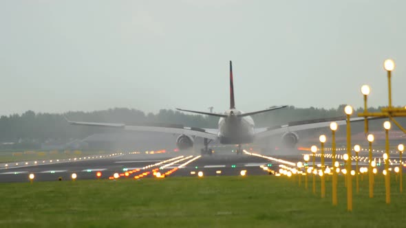 Widebody Airplane Landing