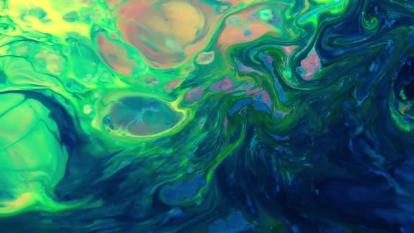 Abstract Colours Spreading Paint Swirling And Blast 1