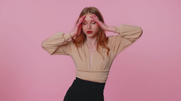 Upset Businesswoman Raising Hands in Indignant Expression Quarreling Asking Reason of Conflict