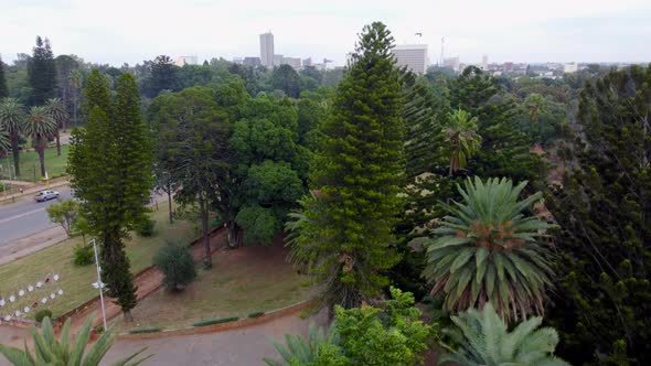 The Central Business District of Bulawayo from the Centenary Park.