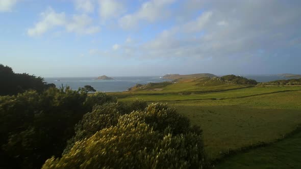 Scilly Isles Countryside and Coast at Sunset