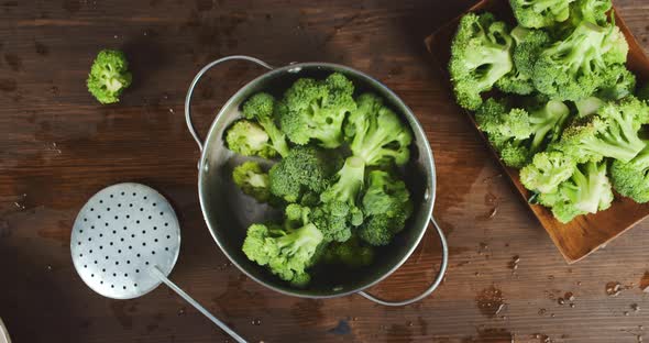 Fall Fresh Broccoli in the Pan