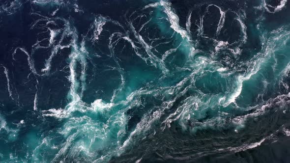 Waves of Water of the River and the Sea Meet Each Other During High Tide and Low Tide.