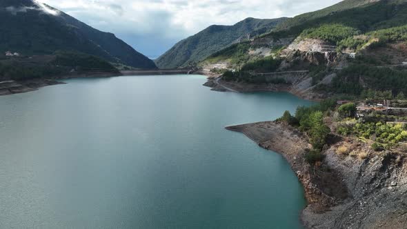 Big Dam Aerial View Turkey Alanya 4 K