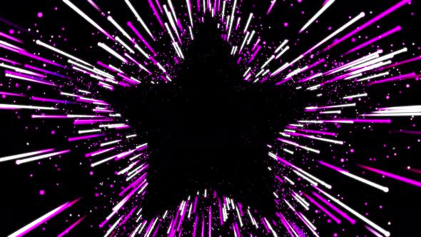 Glamour Purple Pink Star Particles Shape Background Loop 4K With Moving Camera