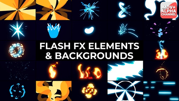 Flash FX Elements And Backgrounds Pack | Motion Graphics alt