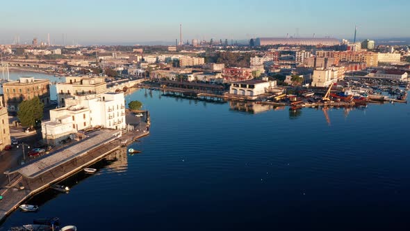 Aerial view of Taranto, Italy