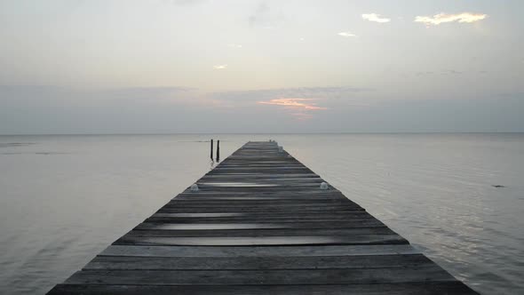 Morning Winter Sunrise Jetty