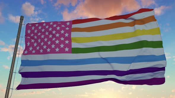 Gay Flag Symbol of Gay Pride in America