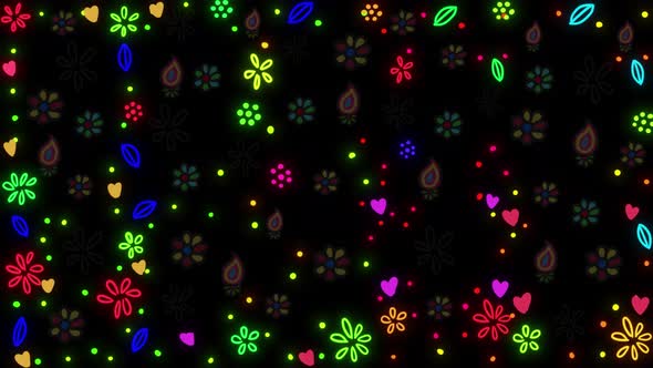 Beautiful Neon Elements Background