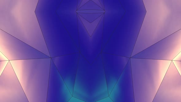 Low Poly Blue Purple Kaleida 1