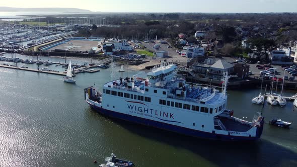 Ferry leaving Lymington to the Isle of Wight1