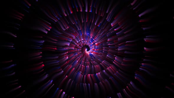 Abstract Spiral Colorful Moving Particles V19