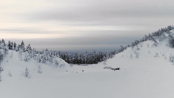 Aerial View of Snow Mountain Land