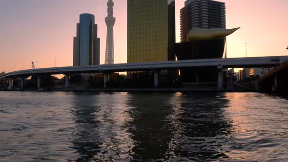 Tokyo City Skyline at Sunrise.