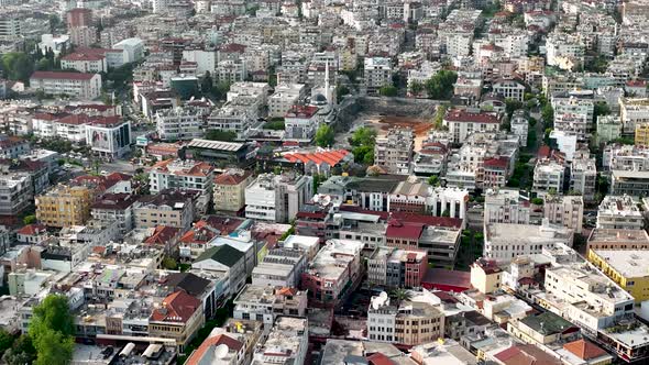 Colorful Panorama over the city Aerial View