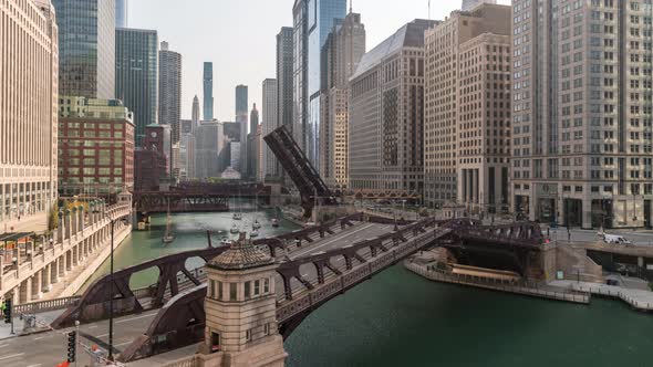 Chicago Bridge Lift - Time-Lapse