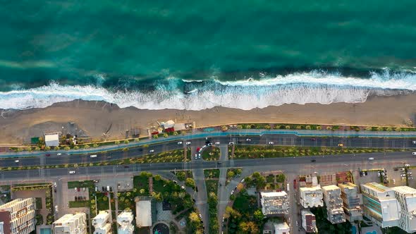 View of the City Shots From the Drone