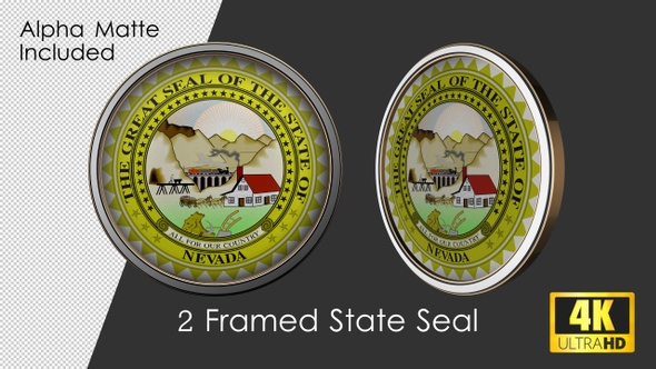 Framed Seal Of Nevada State