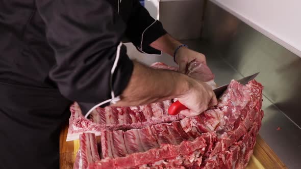 Slicing Pork Rib