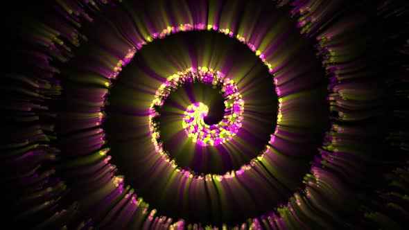 Abstract Spiral Colorful Moving Particles V11