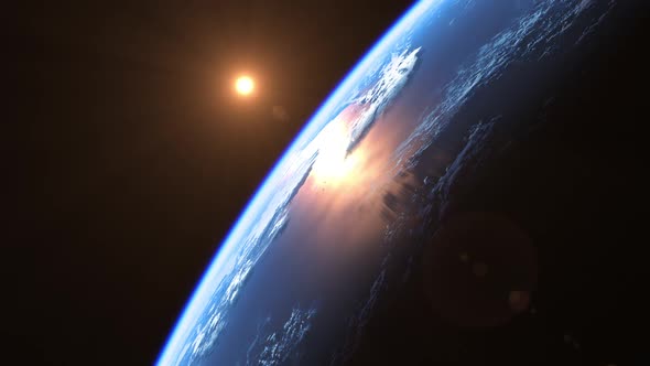 Sun Above Planet Earth alt